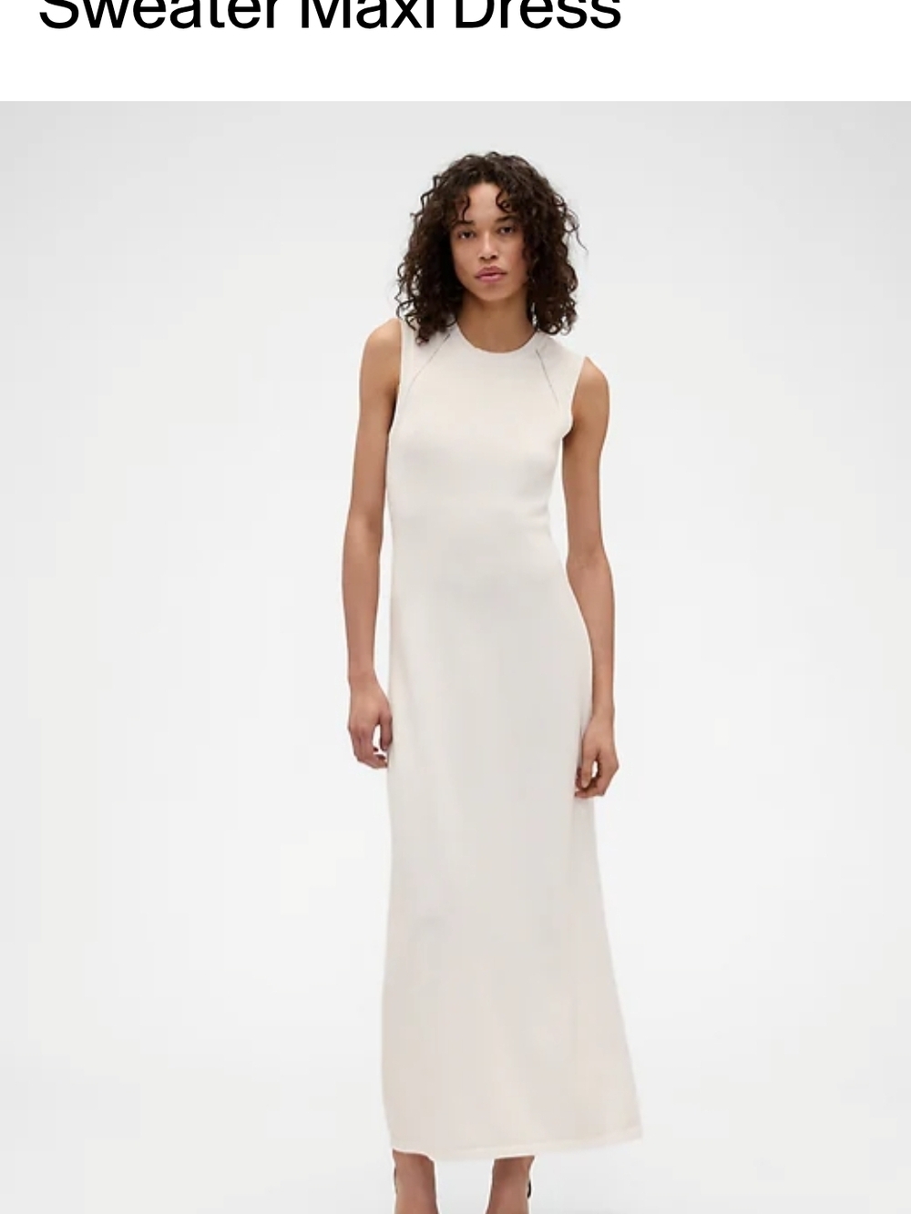 New With Tag  Sold Out Victoria Beckham Cream Sleeveless Maxi Dress Small